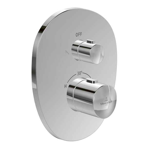 Villeroy & Boch Antao - Termostatická baterie pod omítku, pro 2 spotřebiče, s tělesem, chrom TVS11100300061
