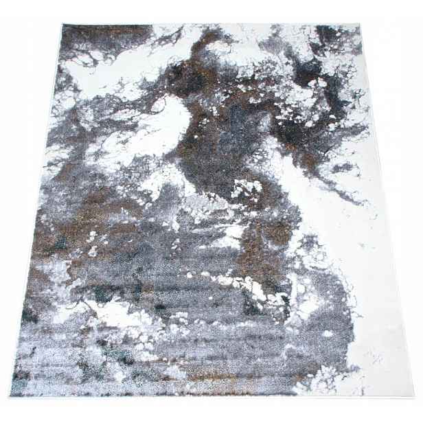 Moderní Koberec Do Obývacího Pokoje Glamour Lesklý, Módní, Béžový, Šedý, 120 X 170 CM