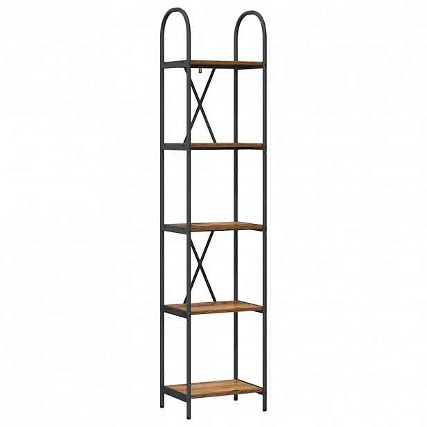 vidaXL Knihovna 5 úrovní 40 x 30 x 183 cm Kompozitní dřevo Staré dřevo