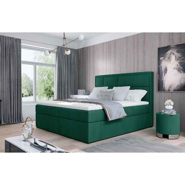 Boxspring Meron Rozměr: 160 x 200 cm, látka: Monolith 37