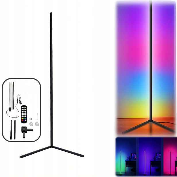 Led Podlahová Lampa Rgb 10W Stmívatelná Barevná Stojací Lampa