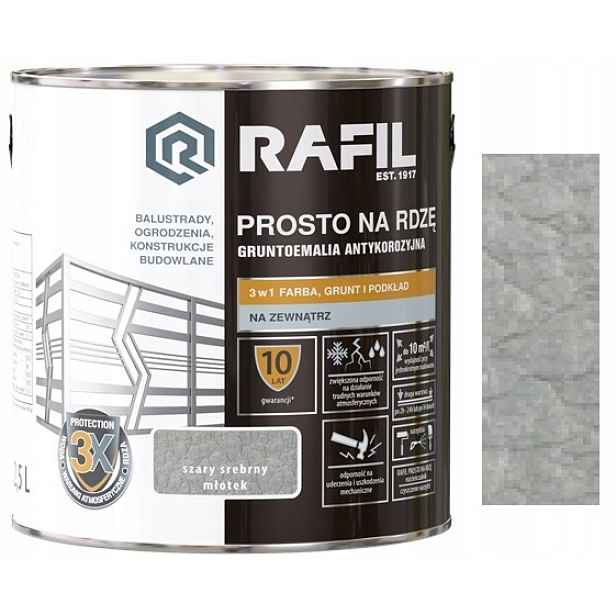 Rafil Na Rez 2.5 L Šedý Stříbrný Kladívkový