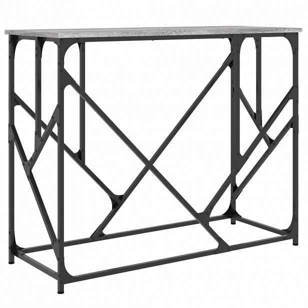 vidaXL Konzolový stolek šedý sonoma 100 x 40 x 80 cm kompozitní dřevo