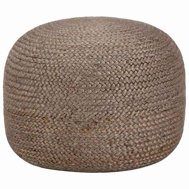 vidaXL Ručně vyrobený sedací puf světle šedý 45 x 30 cm juta