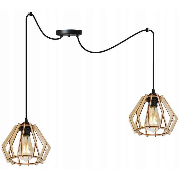 Závěsné Stropní Svítidlo Lustr Dřevěný Moderní Pavouk Boho Do Kuchyně