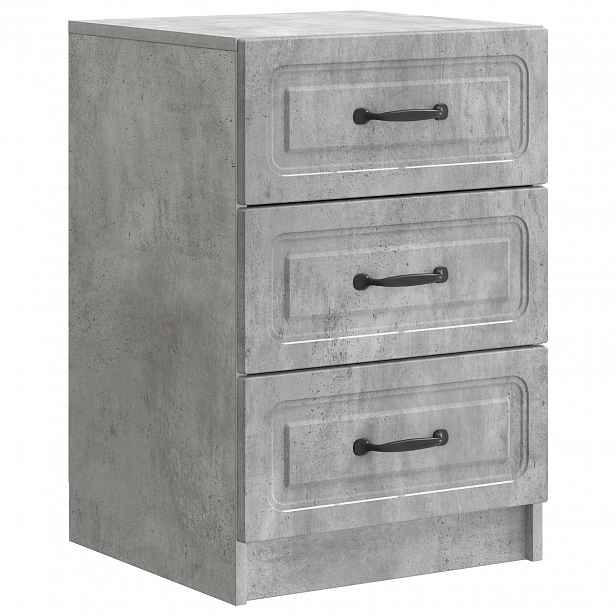 vidaXL Noční skříňka Betonově šedá 43 x 41 x 63,5 cm Kompozitní dřevo