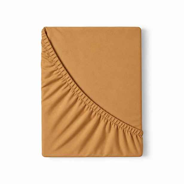 Jersey prostěradlo s lycrou DeLuxe 220x200 Karamelové