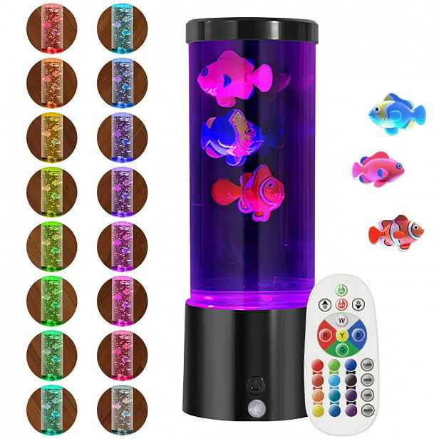 Lampa Medúza Láva Rgb Ledová Medúzy Plovoucí Lampička Barevná