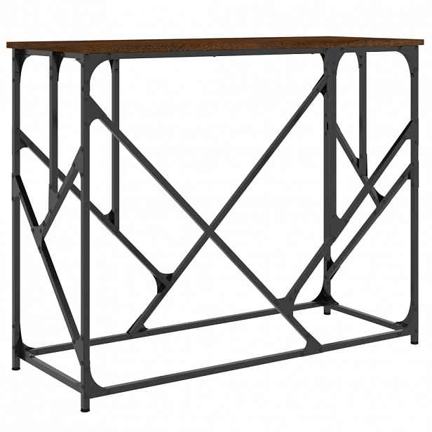 vidaXL Konzolový stolek hnědý dub 100 x 40 x 80 cm kompozitní dřevo
