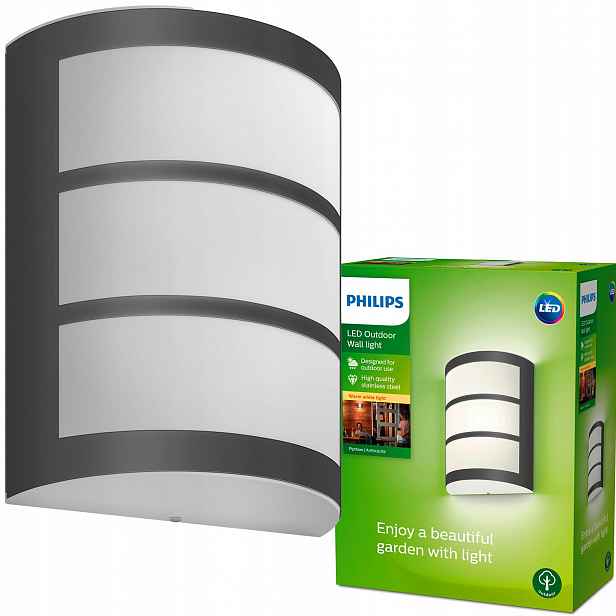 Zahradní Led lampa Fasádní nástěnné svítidlo Python 3,8W IP44 Antracit Philips