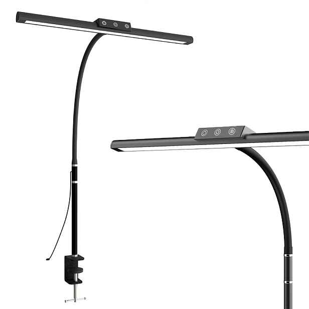 Led stolní lampička na stůl pro čtení nastavitelná 10W Stmívač 3 barvy