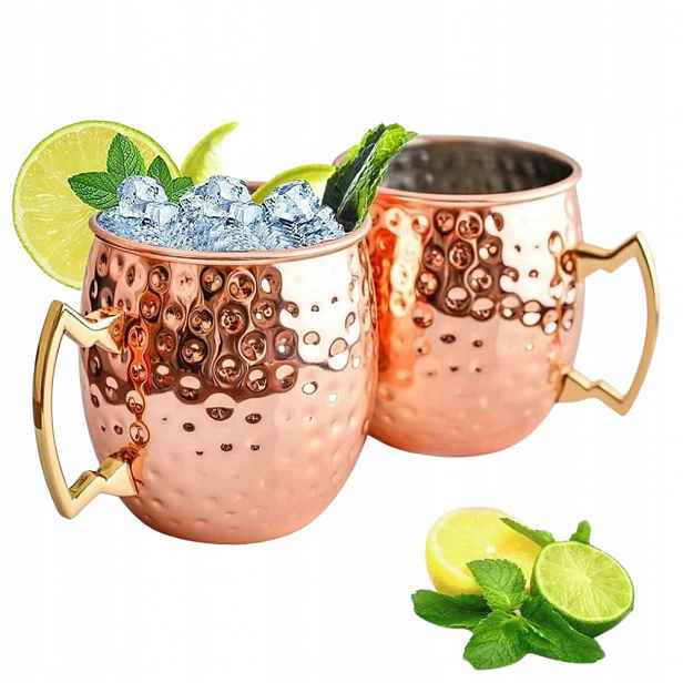 2 x lisovaný měděný hrnek 530 ml