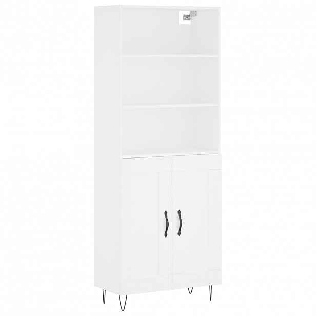 vidaXL Skříň highboard bílá 69,5 x 34 x 180 cm kompozitní dřevo