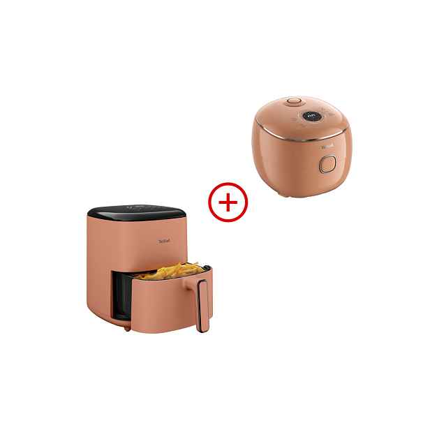 Akční set horkovzdušné fritézy a multifunkčního rýžovaru Tefal POP Terakotavý