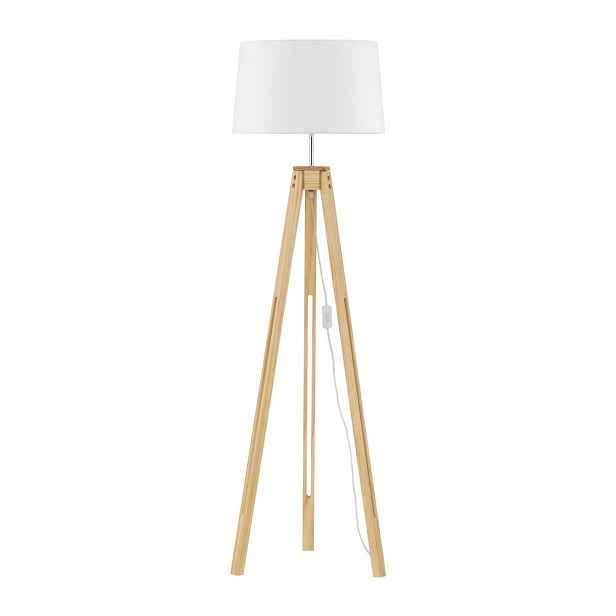 Bílá/v přírodní barvě stojací lampa (výška 145 cm) Leroy – Nova Luce