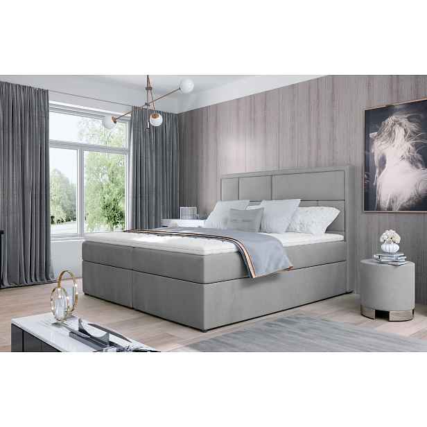 Boxspring Meron Rozměr: 140 x 200 cm, látka: Monolith 84