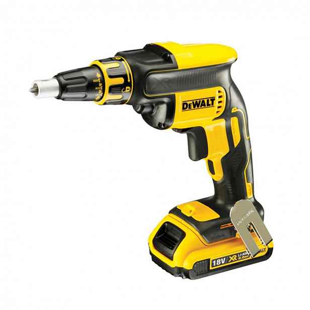 DeWALT - 18V AKU sádrokartonářský šroubovák, 2x aku 2,0 Ah XR, nabíječka DCF620D2