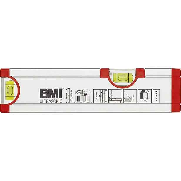 Magnetická vodováha Ultrasonic 20 cm 0,5 mm/m 692020M Bmi