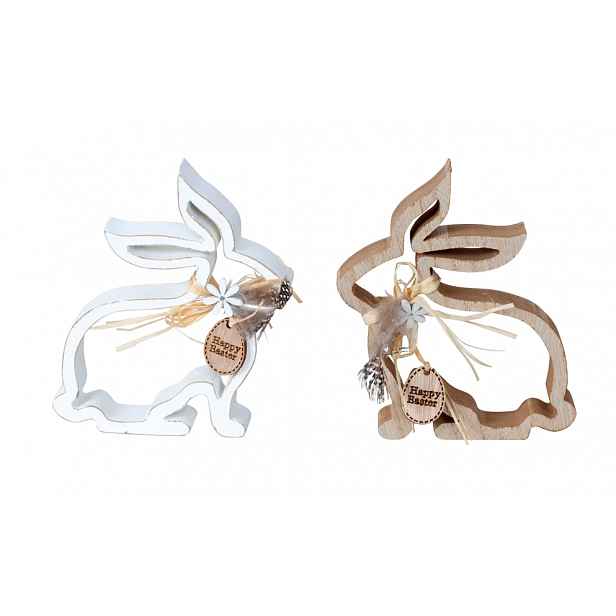 Velikonoční dřevěný zajíc BUNNY SILHOUETTE - více variant