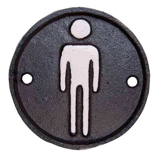 Litinové označení wc páni - Ø 7,5*0,5 cm Clayre & Eef