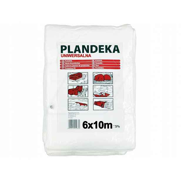 Plachta Bílá 6x10 m Voděodolná Uv+ Silná Krytka