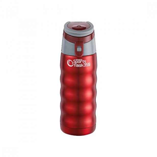 Tepelně izolovaná baňka, 350 ml, "Pioneer", metalicky červená - Grunwe