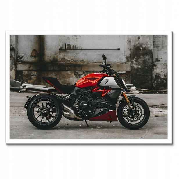 Plakáty v rámu 60x40 Červené Ducati Motocykl