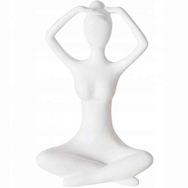 Bílá Plastová Figurka Jogínky, Výška 29 CM