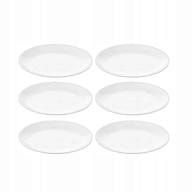 Dezertní talíř kulatý Wilmax bílý porcelánový 18 cm, sada 6 kusů