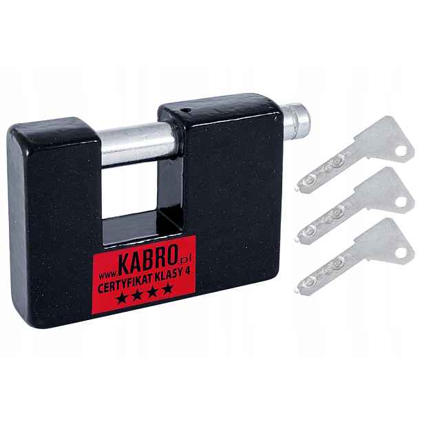 Ocelový visací zámek proti vloupání Kabro C4 18 mm atestovaná třída 4