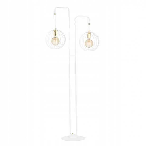 Podlahová lampa Albio LP2 White moderní loft bílá/zlatá