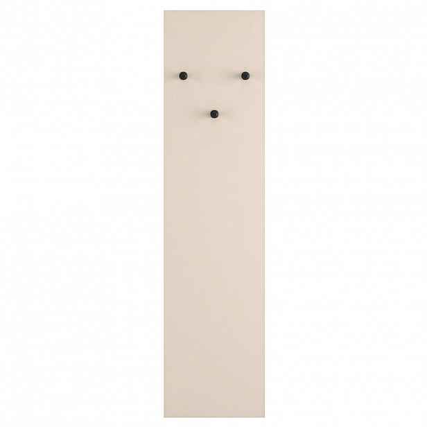 Selsey NÁSTĚNNÝ VĚŠÁK Caletto béžový, se 3 háčky, 34 cm