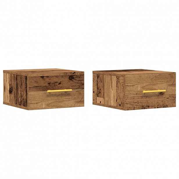 vidaXL Noční skříňka 2 ks 35 x 35 x 20 cm Kompozitní dřevo Staré dřevo