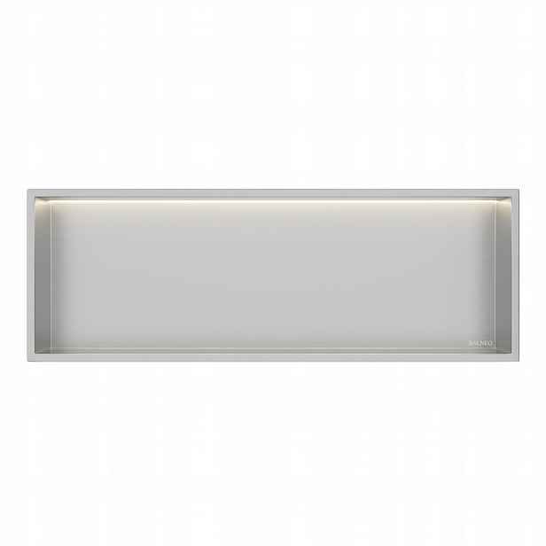 Vnitřní Police S Led Osvětlením 30x90x10 cm Inox Wall-box One Led Balneo