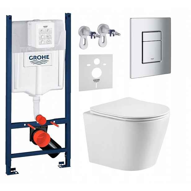 Wc sada Grohe s mísou Imprese Elanta a tlačítkem chrom mat Fresh
