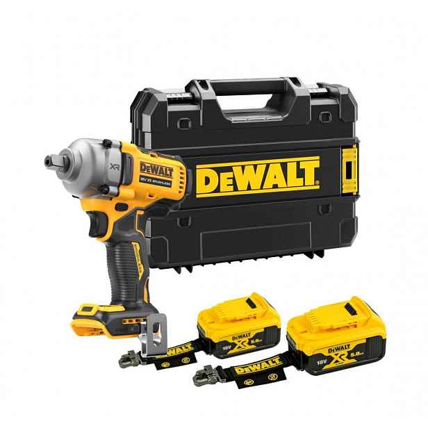 DeWALT - 18V AKU rázový utahovák, 2x aku 5,0 Ah XR LANYARD READY, bez nabíječky DCF891P2LRT-XJ