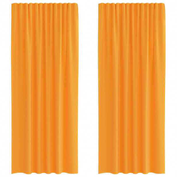 vidaXL Voálové záclony s tyčovými kapsami 2 ks oranžové