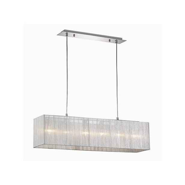 Stropní svítidlo Ideal Lux Missouri SB6 Argento stínidlo stříbrný závěs 6xE14
