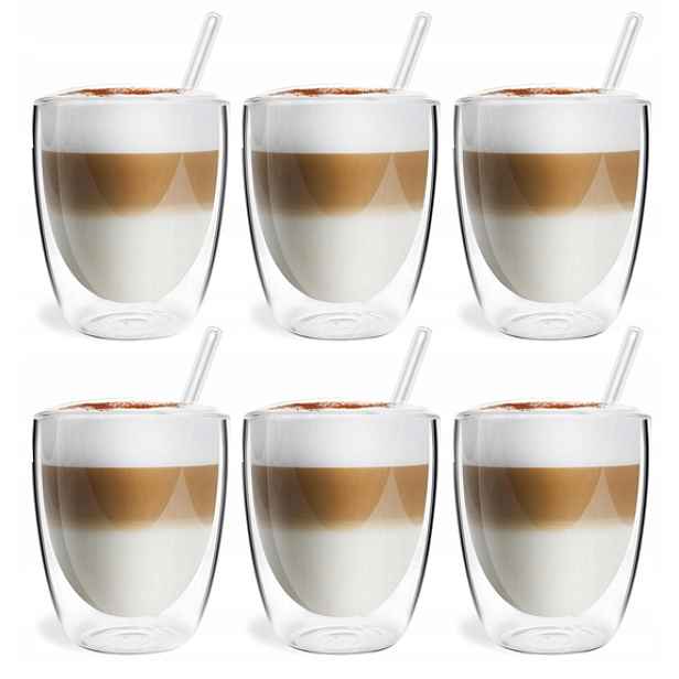 Termosklenice s brčky Vialli Design Vita 6858 320 ml 6 ks