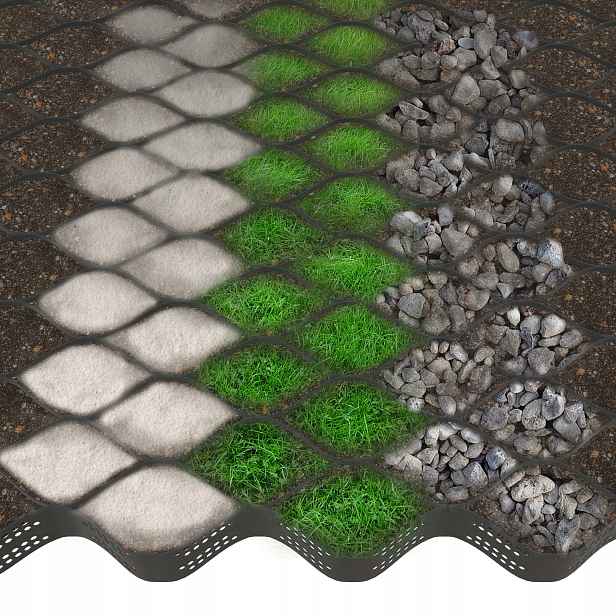 Geokrata Geosíťka Buněčná Geobuňka 10cm 22*22cm 3.5 m x 3.2 m 11.2 m²|