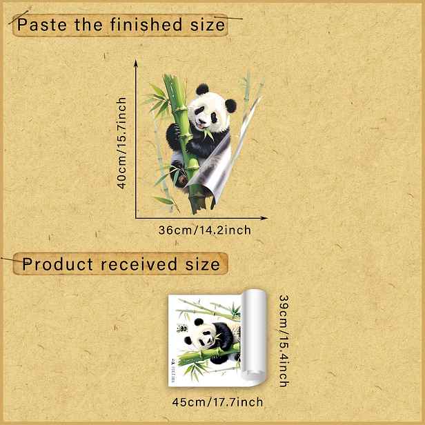 TEMU 1 ks Panda a zelený bambus samolepka na okno, kreativní DIY samolepicí odnímatelná oboustranná viditelná PVC dekorativní samolepka, nálepka pro