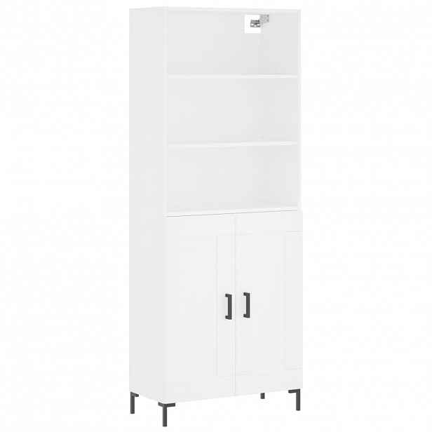 vidaXL Skříň highboard bílá 69,5 x 34 x 180 cm kompozitní dřevo