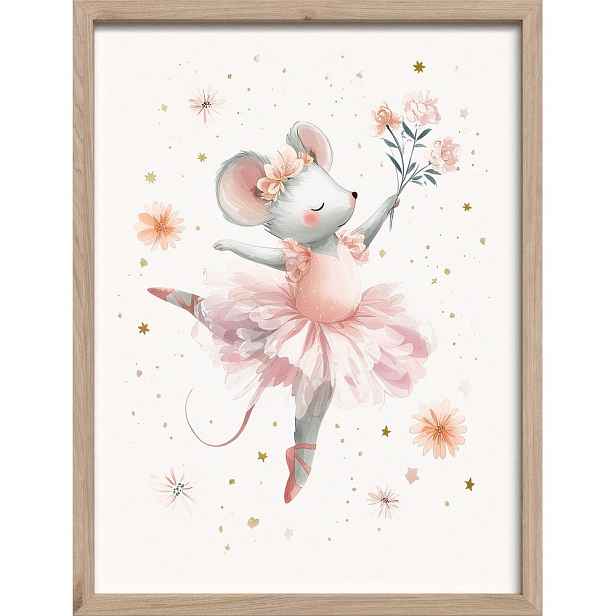 Dětský obrázek 30x40 cm Mouse Ballerina – Styler