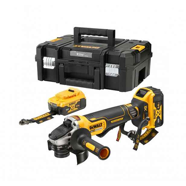 DeWALT - 18V úhlová bruska 125 mm, 2x aku 5,0 Ah XR LANYARD READY, bez nabíječky DCG406P2LRT-XJ