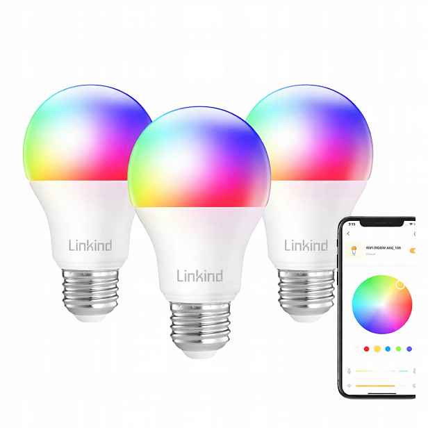 Inteligentní WiFi žárovka E27 Rgbw Led 9W ovládání Alexa Google 3 kusy
