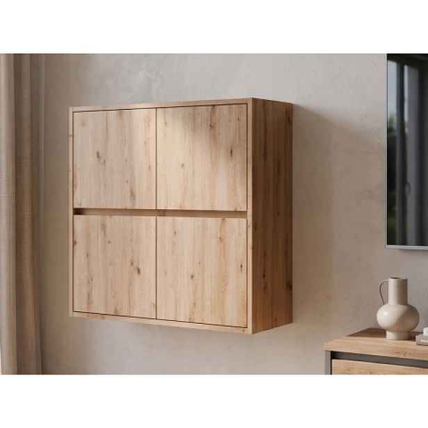 Nástěnná skříňka Asko Living, 75 cm, dub artisan
