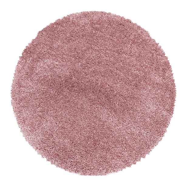Růžový kulatý koberec ø 200 cm Fluffy – Ayyildiz Carpets