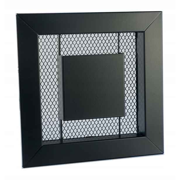 Ventilační mřížka kovová Černá Matná 10x10 Pl
