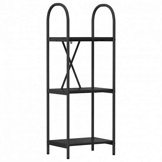 vidaXL Knihovna 3 úrovní 40 x 30 x 109 cm Kompozitní dřevo Černý dub