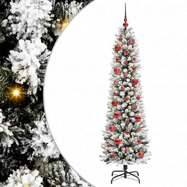 vidaXL Umělý vánoční stromeček Bílá 150 cm PVC, kov a plast